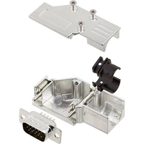 encitech DCMR-FK-09-HDP15-K 6355-0066-01 KIT connettori maschio SUB-D 90 ° Numero Poli (num): 15 Punte a saldare 1 KIT