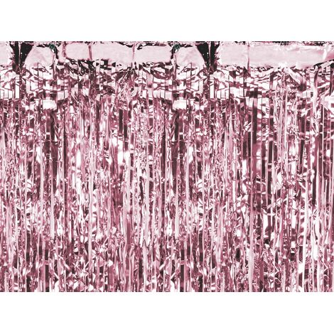 Rideau métallisé or rose 0,9 x 2,5 m, pièces. (1/3)