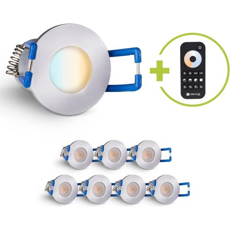 Einbaustrahler Mini Livorno 3W CCT 2700K-6500K IP65 - Farbe: silber - Anzahl: 8x