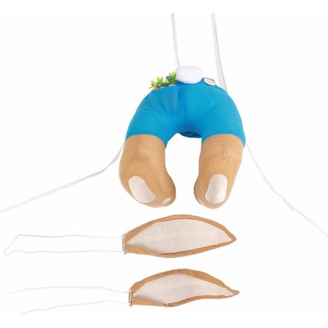 Couronne de Pâques en forme de lapin, avec oreilles de lapin, décoration de porte. (1/5)