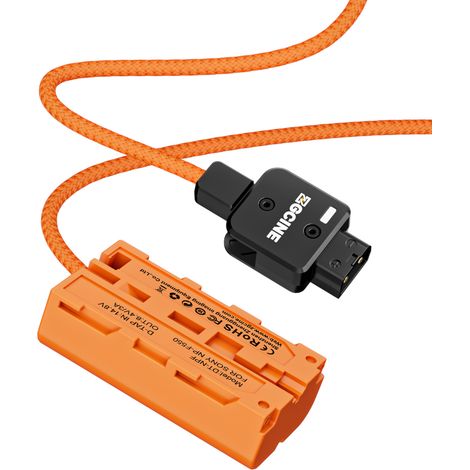 Câble tressé de batterie factice ZGCINE DT-NPF D-Tap vers NPF, accessoire de coupleur CC pour moniteurs/lumière vidéo LED/microphone/émetteur-récepteur sans fil (1/5)