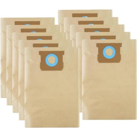 Convient aux sacs d'aspirateur Dewalt DXVA19-4101 (paquet de 10), sacs en papier, sacs à poussière, sacs en papier (1/5)