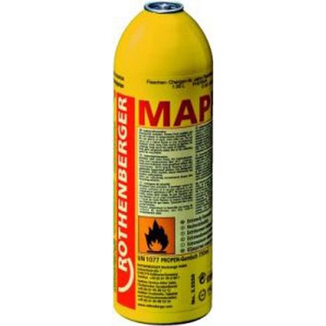 Rothenberger – Cartouches de gaz MAPP® 750 ml – Mélange sans butadiène – Température de flamme jusqu'à 2700 °C – Durée de combustion 2,5 heures (1/5)
