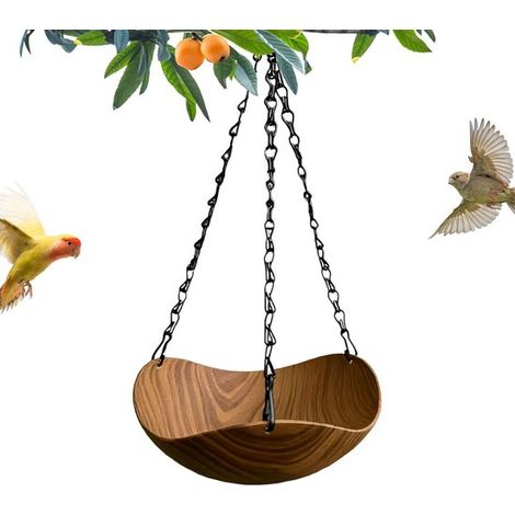 Abreuvoir et mangeoire suspendus pour oiseaux - 2 en 1 - Bol d'eau haut de gamme résistant aux intempéries - avec chaîne robuste - Bol décoratif - pour jardin, terrasse et balcon - Système de tri dura (1/5)
