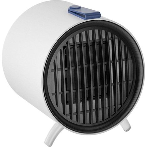 Mini calefactor, calefactor auxiliar para uso en interiores, pequeño calefactor eléctrico portátil de escritorio de 500 W, ventilador eléctrico para calefacción, ideal para el hogar, dormitorio, ofici (1/4)