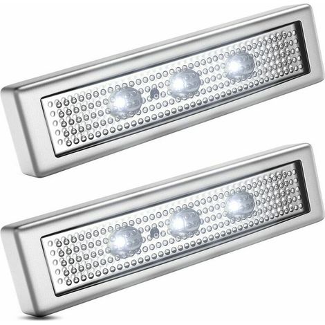 LED battens cabinet cupboard nightlights without cables battery powered Set of 2 (1/4)