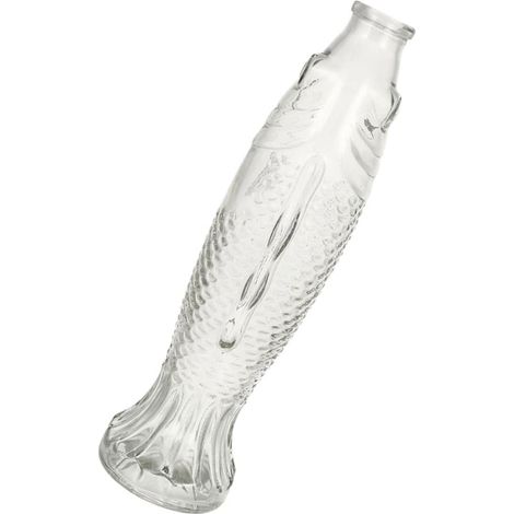 Bouteille Décorative Bouchon en Bois en Verre, Bocal Transparent pour Décoration Intérieure, de Poisson et Fleurs Soi-même (1/5)