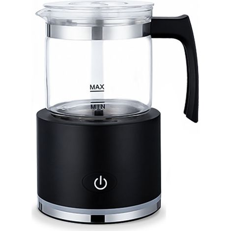 Mousseur à lait amovible 8,45 oz/250 ml électrique et cuiseur vapeur avec commande tactile 600 W fonctionnement silencieux machine à mousse chaude/froide 2 en 1 pour expresso chocolat chaud (1/5)