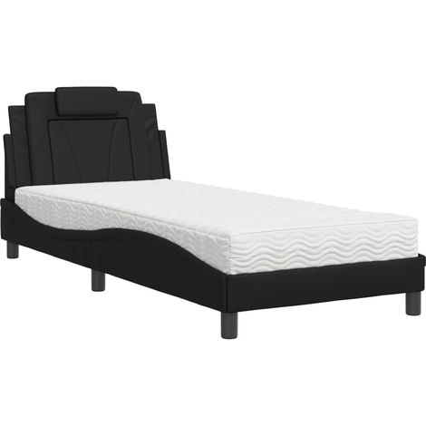 Maison Exclusive - Letto Viana con Materasso Nero 80x200 cm in Similpelle (1/5)