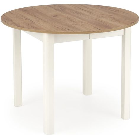Mesa Houston 961, Craft roble + Blanco, 76x0x0cm, Alargamiento, MDF