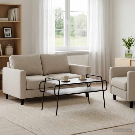 vidaXL Mesa de centro Sonoma gris 100 x 50 x 51 cm (1/5)