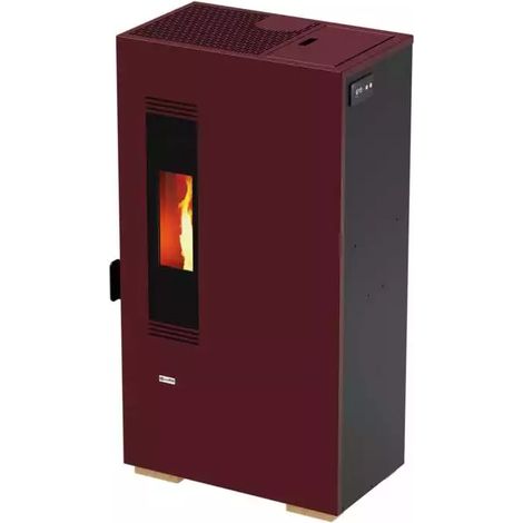 stufa a pellet slim canadian stove "mini 5" bordeaux 4,4 kw (1/4)