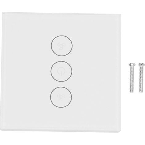 Intelligenter WLAN-Schalter, Lüftersteuerung per Telefon, 3-Wege-Sprachsteuerung, Typ 86, Haushaltsspannung 100–240 V AC
