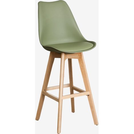 Pacco di 2 sgabelli alti 75 cm con cuscino in similpelle Nordic SKLUM            