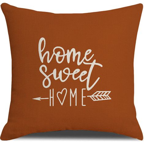 AIDUCHO Housses De Coussin, Housses De Coussin 45x45 Lot De 4 Taies D'oreiller Carrées Housses De Coussin 18x18 4pack Pour Patio Extérieur Jardin Blench Salon Canapé Décor De Ferme - Orange (1/4)