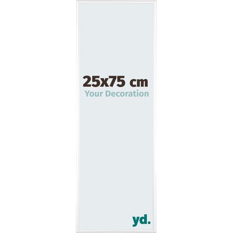 yd. - Cadre photo 25x75 - Blanc Brillant - Aluminium - Kent