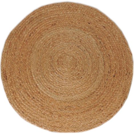 Tapis Rond en Jute Naturel, D80cm, Beige (1/4)
