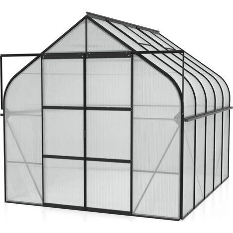 Vitavia Gewächshaus "Diana 8300", schwarz, 8,3 m², 4 mm HKP