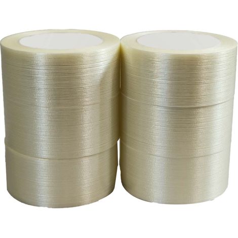 Fadenverstärktes Klebeband transparent 130µ - Klebebandrolle 50 mm x 50 m - Karton 6 Rollen