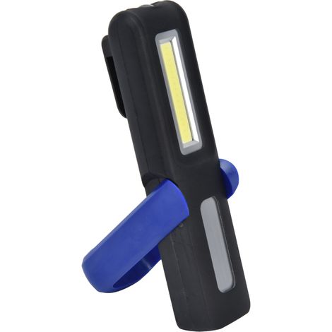 Lampe de travail LED portable multifonction, lampe torche COB réparation, rechargeable USB avec crochet et aimant, lampe camping étanche extérieur, lampe tente randonnée (avec batterie incluse) (1/5)