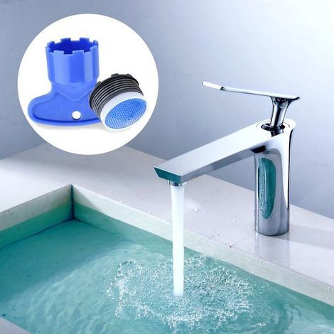 Wasserhahn-Luftsprudler 8-teilig M21 5-Luftsprudler Wassersparender Luftsprudler Wasserhahn-Luftsprudler Wasserhahn-Sieb Wasserhahn-Aufsatz mit 2 2 (1/4)