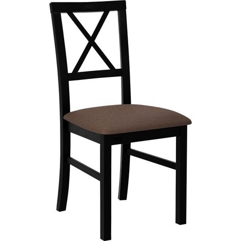 Chaise Victorville 156, Noir, 93x43x52cm, Tissu, En bois, Bois, Mobilier déjà assemblé (1/4)