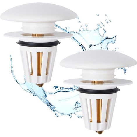Bonde de Lavabo Bouchon Salle Bain Pop up Universel pour Orifice Vidange 34-40 2 pièces 40 mm (1/5)
