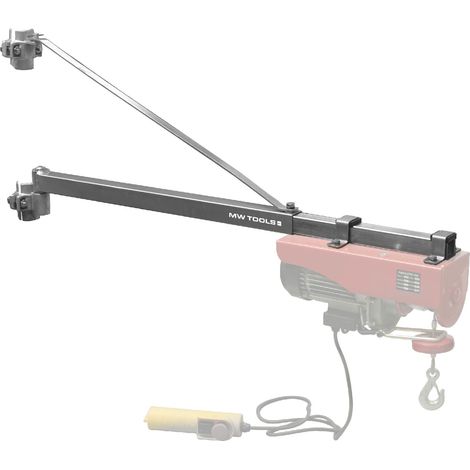 Mw Tools – Porte palan 300kg – Support pivotant 1100mm – Tube 45x45mm pour palans électriques – Plage de pivotement 170° - PP300