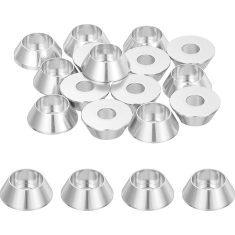 20 Pièces Rondelles à Tête Fraisée, Rondelles de Tasse M5 x 14 mm, Rondelle Fraisée, Rondelle Boulon En Aluminium Pour vis à tête, tige filetée, Accessoires Mécaniques, Argent (1/5)