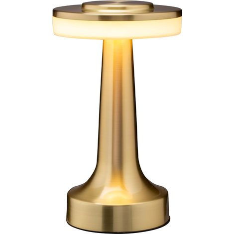 Portable LED Table Lamp with Touch Sensor, 3 Brightness Levels, Rechargeable Battery up to 48 Hours of Use, Night Light for Kids Room, Bedside Table Lamp, Nightstand Lamp (Gold) (1/5)