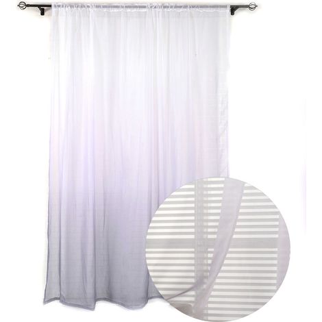 Rideaux transparents à dégradé simple pour balcon, salon et chambre, 100270CM. (1/5)