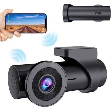 Dashcam Voiture WiFi Full HD 1080P, Caméra Embarquée Voiture sans Écran Grand Angle 170°,Dash Cam avec Enregistrement en Boucle (1/5)