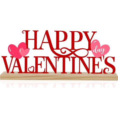 Symbole de la Saint-Valentin en métal (pour la famille, les fêtes, les étagères, les cheminées, la Saint-Valentin)