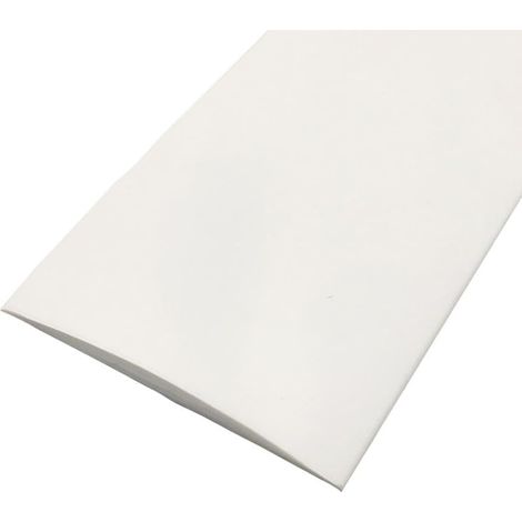 Bande de transition de sol, bande de séparation de sol autocollante en PVC, 1 m x 5 cm, bande de seuil de sol pour carrelage, bois, stratifié, joint l'espace (blanc) (1/5)