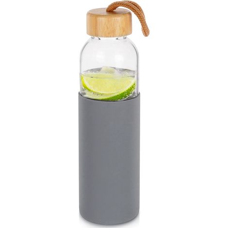 Borraccia in vetro con coperchio in silicone da 500 ml (1/5)