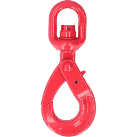 Crochet de grue peinture G80 en acier forgé, crochets rotatifs de sécurité autobloquants pour navires automobiles 1.12T 18cm