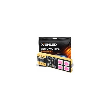 1 x AMPOULE W5W 4-LED ROSE Super Canbus 160Lms XENLED (1/5)