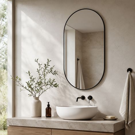 Miroir de Salle de Bains Ellipse 50x80cm Flexi-Hang (1/5)