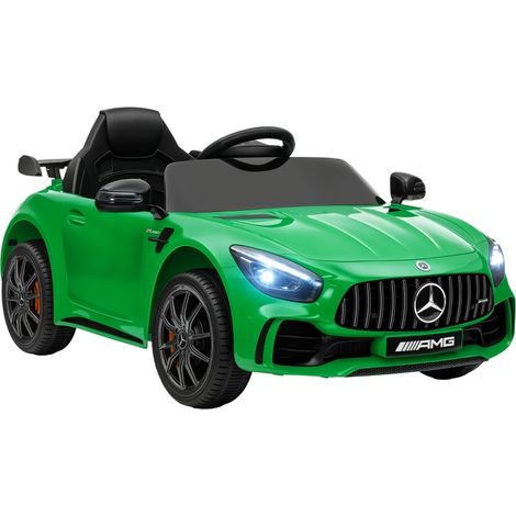 Voiture électrique pour enfants Mercedes verte avec télécommande, lumière et musique, vitesse de 3 à 5 km/h. (1/5)