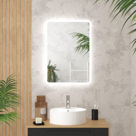Miroir Salle de Bain avec eclairage LED - 50x70cm (1/4)