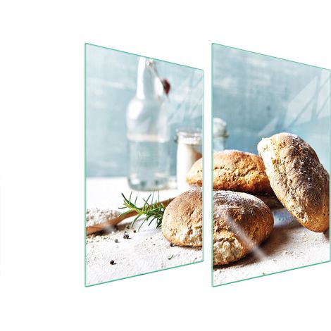 PIASTRA PROTETTIVA IN VETRO PER CUCINA 2x35x52 PANE (1/5)