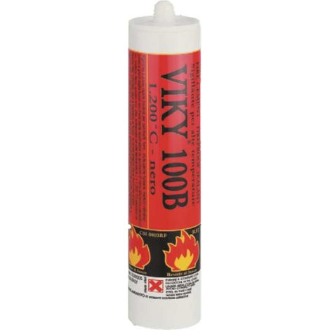 SILICONE PER ALTE TEMPERATURE ""VIKY 100B"" 500 gr Nero