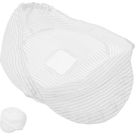 Lot 3 toques de chef blanches en maille respirante, les repas et la restauration. Réutilisables (1/5)