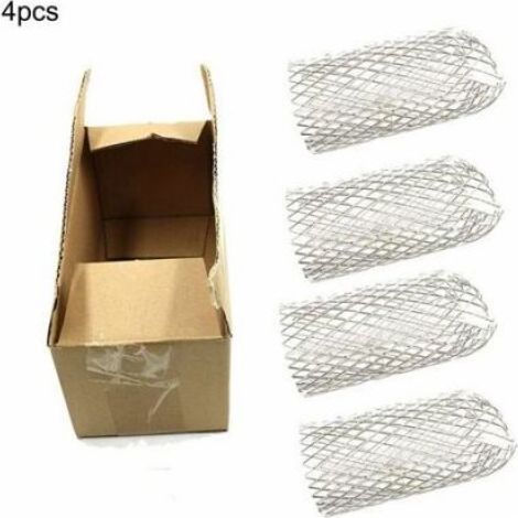 Grille De Gouttière - Acier Inoxydable - Hauteur 17 Cm - Diamètre Réglable 45 À 85 Mm - Pour Tuyau De Descente - 4 Pièces (1/5)