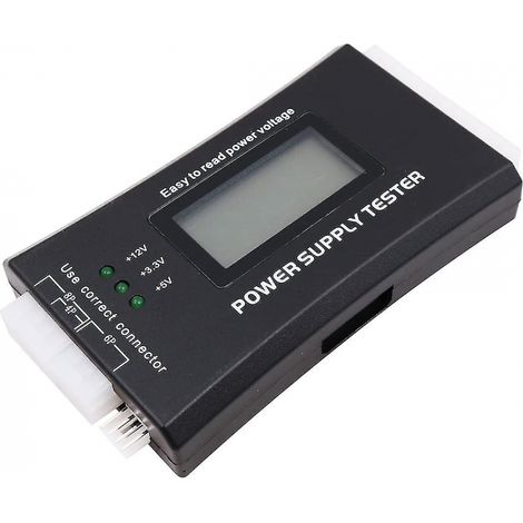 BEBUSINGOTO Netzteil-Tester für PCs mit LCD-Bildschirm, 20/24-polig, Netzteil für SATA- und IDE-Festplattenanschlüsse, ATX, ITX, BYI (1/5)