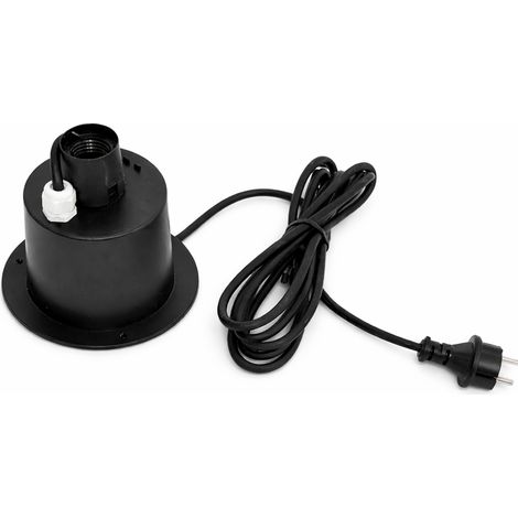 Kit completo con portalampada, cavo elettrico e spina per lampada E27