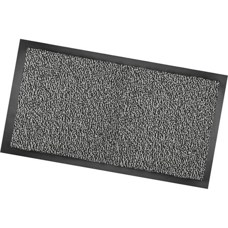 Zerbino Asciugapassi Antiscivolo Antinciampo Tessitura Morbida Retro Gommato 100% Made in Italy Grigio - 40x70 cm