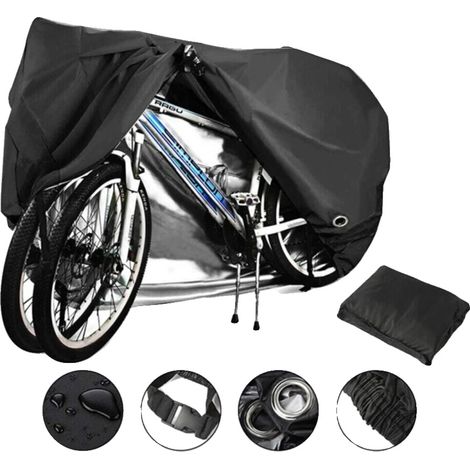 Funda para bicicleta, tejido impermeable, 150 cm x 100 cm, compatible con la mayoría de bicicletas, resistente a los rayos UV, protección contra la lluvia intensa. (1/5)