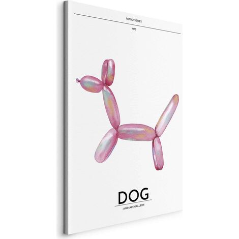 Bild – Holo-Hund – Bunter Hund im Retro-Stil