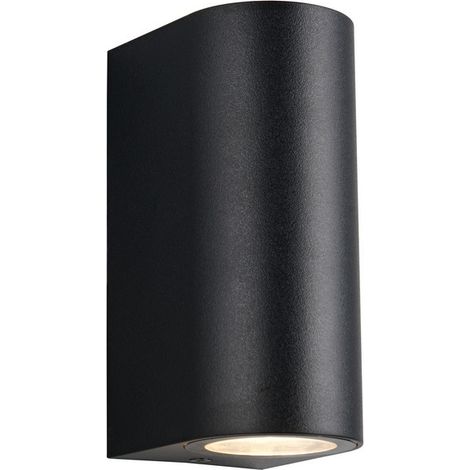 Applique murale extérieure noire cylindrique haut-bas 2x GU10 5W SORIA (1/5)